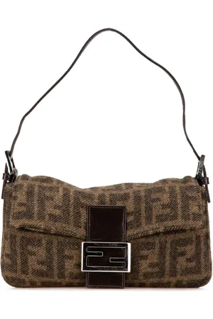 Fendi Bolsa de hombro Baguette mini de lona con motivo Zucca 2010-2024