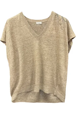 Brunello Cucinelli Floral-embroidered T-shirt