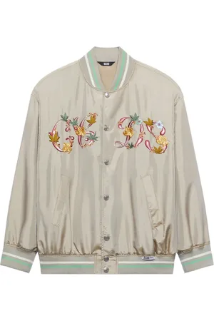 GCDS Chamarra bomber con bordado floral