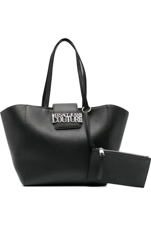 VERSACE Tote con placa del logo