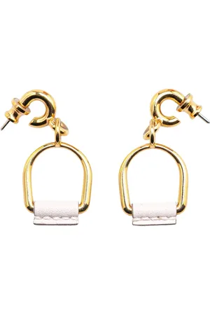 Hermès Aretes bañados en oro Heritage Equestre Etrier con cierre en la parte posterior 2010-2024