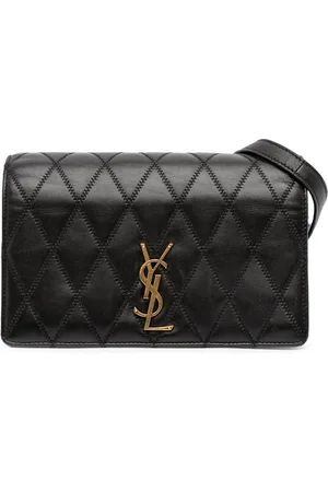 Saint Laurent Bolsa crossbody Angie de piel de cordero con capitonado de rombos y cadena 2019