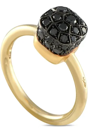 Pomellato Anillo Nudo en oro amarillo de 18kt con diamante negro