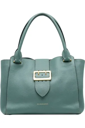 Burberry Bolsa satchel mediana de piel de becerro granulada con hebilla 2000-2017