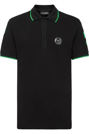 Philipp Plein Playera tipo polo con parche del logo SS