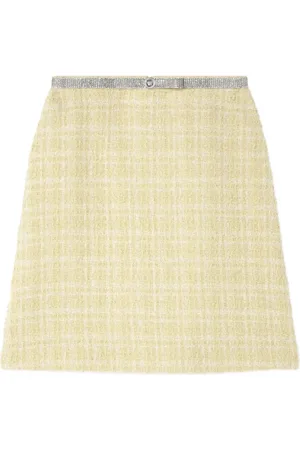 VERSACE Falda corta de tweed