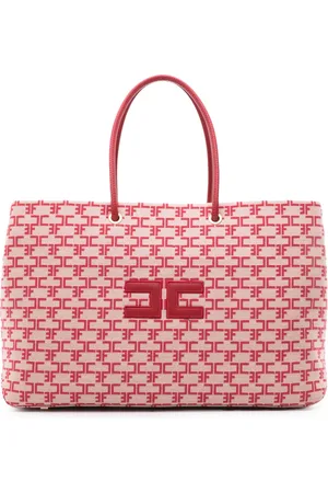 Elisabetta Franchi Tote con aplique del logo