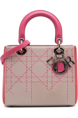 Dior Bolso satchel Lady Dior mediano de piel de borrego tricolor 2014