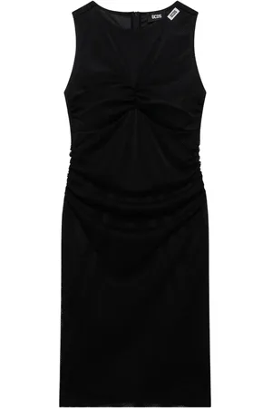 GCDS Vestido midi con diseño drapeado