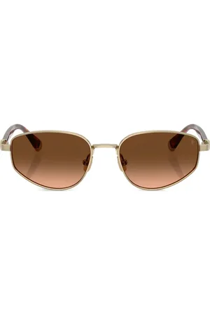 Brunello Cucinelli Lentes de sol con armazón ovalada