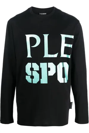 Philipp Plein Playera manga larga con logo estampado