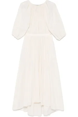 Serafini Vestido largo con mangas farol
