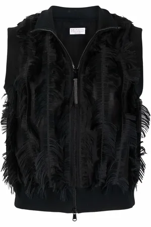 Brunello Cucinelli Chaleco con flecos