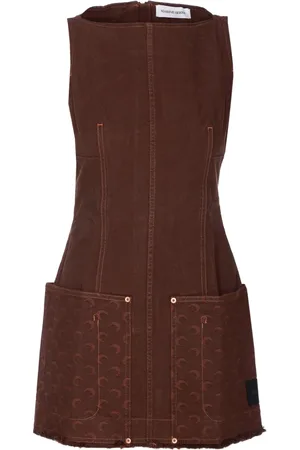 Marine Serre Vestido Moon con logo