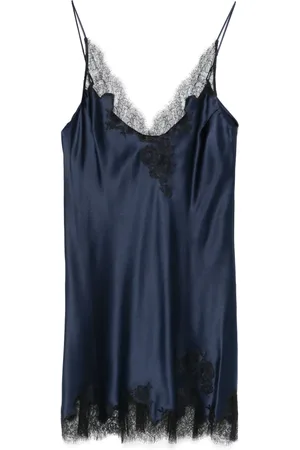 CARINE GILSON Slip dress de satén de seda