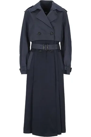 add Panelled trench coat