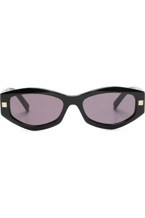 Givenchy Lentes de sol con armazón ovalada y logo estampado