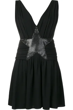 Saint Laurent Vestido corto con detalles de estrellas
