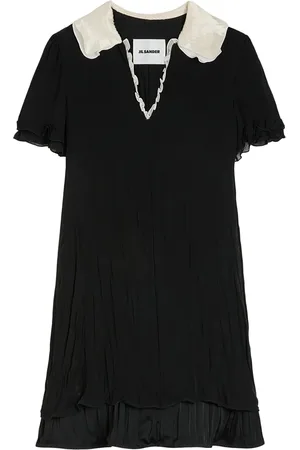 Jil Sander Vestido corto con ribete de volantes