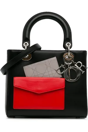 Dior Bolsa satchel Pockets Lady Dior mediana de piel de becerro 2014