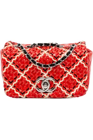 CHANEL Bolsa de hombro Mini CC Patent Woven Stitch Full Flap 2010-2011