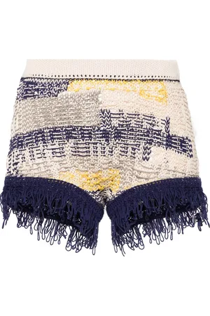 Sportmax Shorts tejidos con flecos