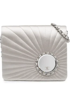 CHANEL Bolsa de mano Mirror Flap with Chain de satén 2005-2006