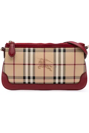 Burberry Bolsa crossbody Peyton de lona Haymarket Check revestida 2000-2017
