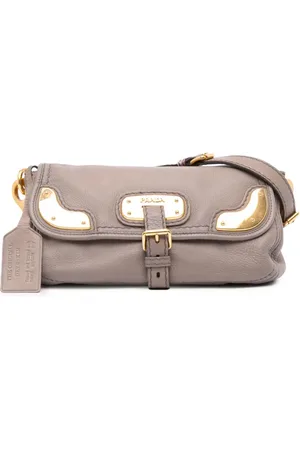 Prada Bolsa de hombro Visone Sfumato Cervo Flap 2000-2024