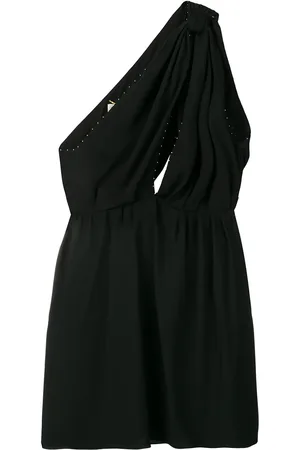 Saint Laurent Vestido con detalles de mostacillas