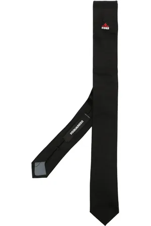 Dsquared2 Corbata de seda con logo bordado