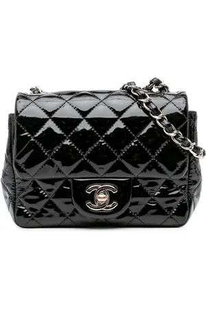 CHANEL Bolsa crossbody Mini Square Classic Patent Single Flap 2014-2015