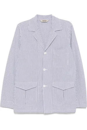Aspesi Blazer con rayas estampadas y botones