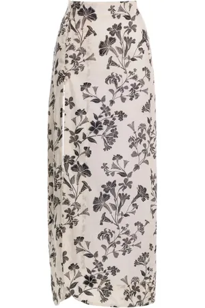 Agua by Agua Bendita Falda midi Marfil Guayacan