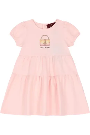 Aigner Vestido a capas con mangas farol