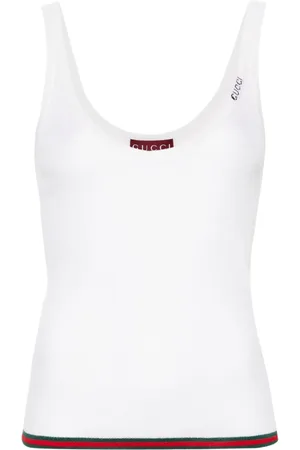 Gucci Top tejido con logo en intarsia