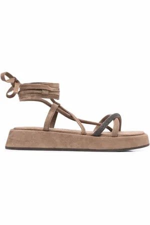 Brunello Cucinelli Sandalias con plataforma plana