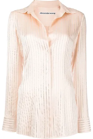 Alexander Wang Camisa manga larga con detalles de cristal