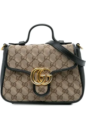 Gucci Bolsa satchel GG Marmont Matelasse de lona y asa superior 2016-2024