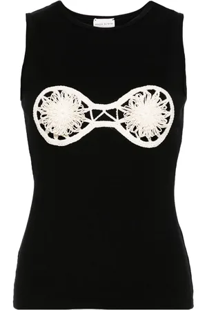 MAGDA BUTRYM Top con detalle de crochet
