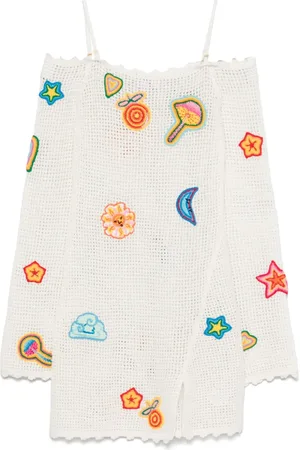 Casablanca Vestido corto tejido de crochet