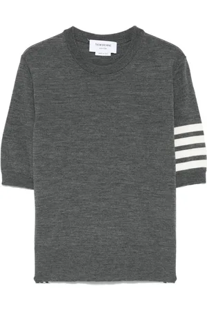 Thom Browne Playera de tejido fino con motivo 4 Bar Stripes