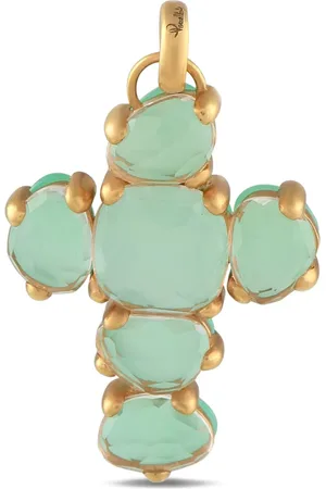 Pomellato Dije de cruz Capri en oro amarillo de 18kt con crisoprasa