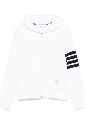 Thom Browne Hoodie con cierre y motivo 4-Bar