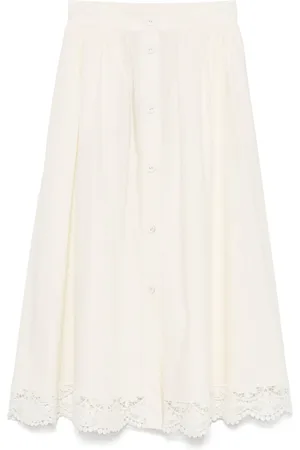 Twin-Set Cotton midi skirt