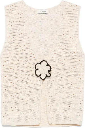 Sandro Chaleco de crochet