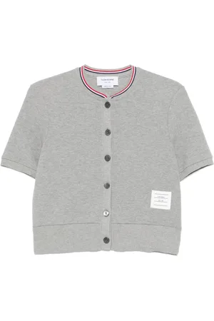 Thom Browne Cárdigan de tejido gofrado con motivo de rayas RWB