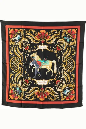 Hermès 20th Century Cheval Turc Silk Scarf 90 scarves
