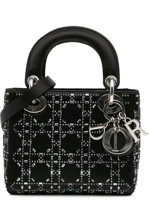 Dior Bolsa satchel Mini Satin Cannage Strass Crystal Embellished Lady Dior 2020