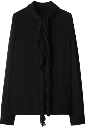 Burberry Blusa de seda con volantes